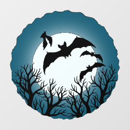 Vinilos Para Cristales Murciélagos y árboles contra la luna