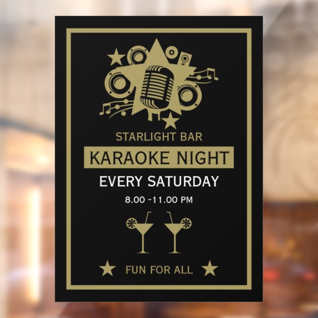 Vinilos Para Cristales Muro de promoción de karaoke (Hoja 2)