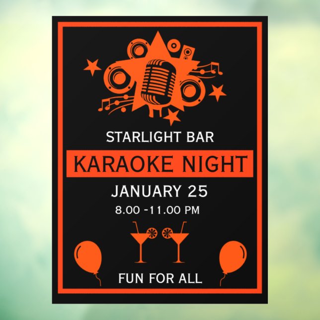 Vinilos Para Cristales Muro de promoción de karaoke (Hoja 3)