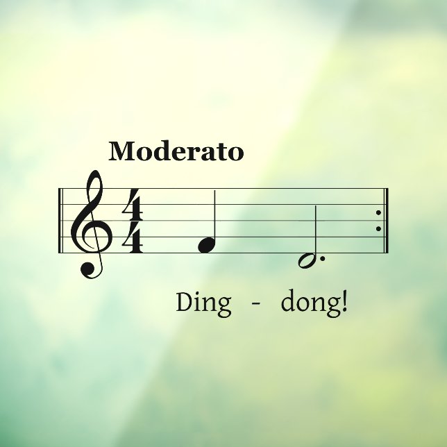 Vinilos Para Cristales Música de bienvenida humorística para timbre sonan (Hoja 3)