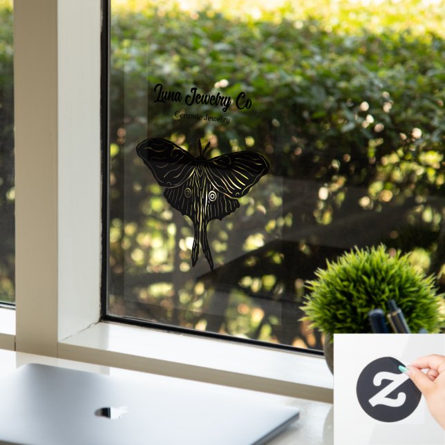 Vinilos Para Cristales Mystical Luna Moth Business (Oficina)