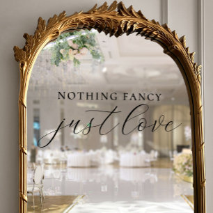 Vinilos Para Cristales Nada Fancy Love Just Love Moda Black Script Boda