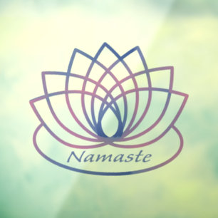 Vinilos Para Cristales Namaste Purple and Pink Lotus Flower 