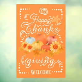 Vinilos Para Cristales Naranja de calabaza otoñal