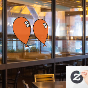 Vinilos Para Cristales Naranja Happy Balloons Twins