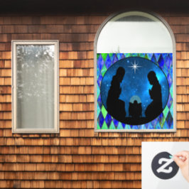 Vinilos Para Cristales Natividad Ventana Cling