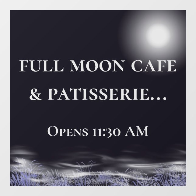 Vinilos Para Cristales Naturaleza de la luna completa Desmontable Relleno (Hoja)