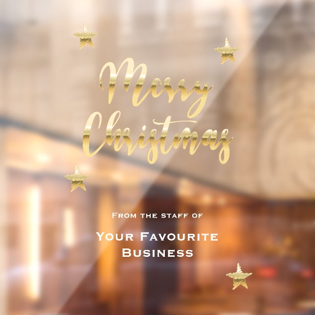 Vinilos Para Cristales Navidad elegante metálico dorado y blanco (Hoja 2)