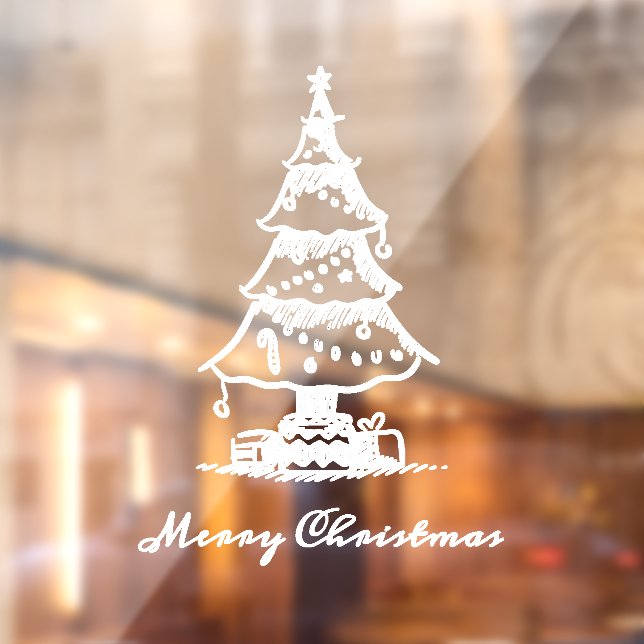 Vinilos Para Cristales Navidad en los árboles navideños | Día festivo (Hoja 2)