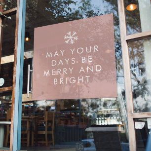 Vinilos Para Cristales Navidad moderna de los dulces rosados Ajuste de