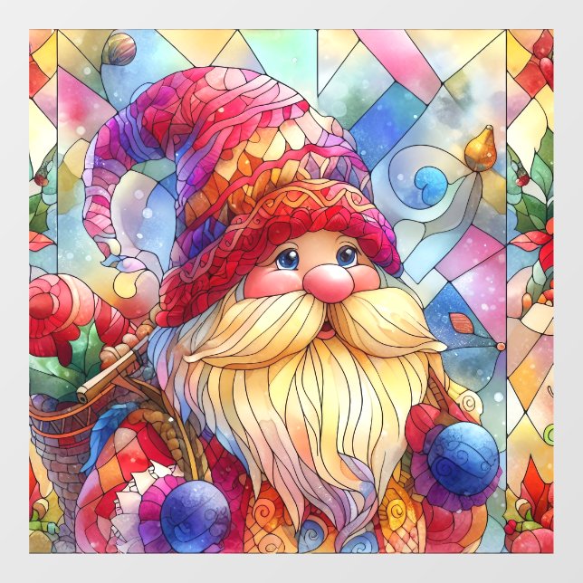 Vinilos Para Cristales Navidades Acuarela Vidrio Manchado Cling (Hoja)