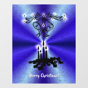 Vinilos Para Cristales Navidades Artdeco sobre el arcoiris verde azul