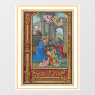 Vinilos Para Cristales Navidades Arte de la Natividad Ventana Cling
