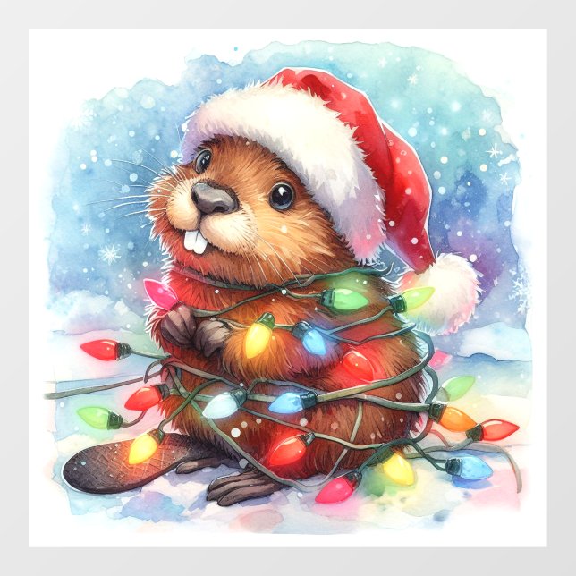 Vinilos Para Cristales Navidades Beaver Window Cling (Hoja)