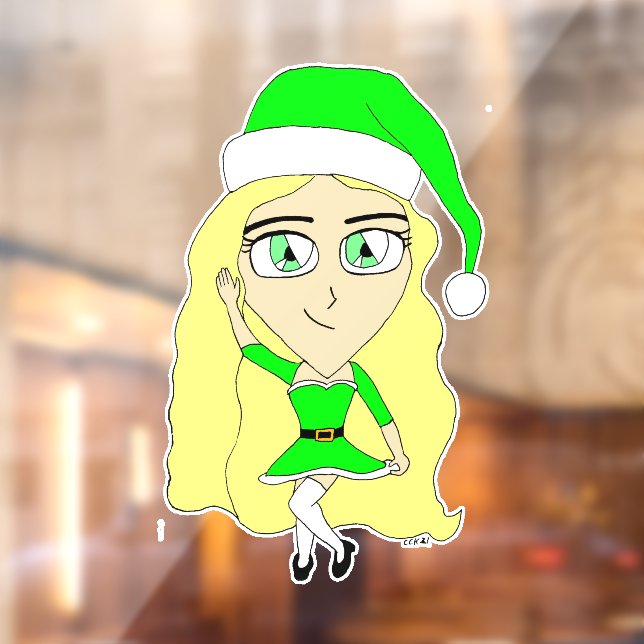 Vinilos Para Cristales Navidades chibi (Hoja 2)