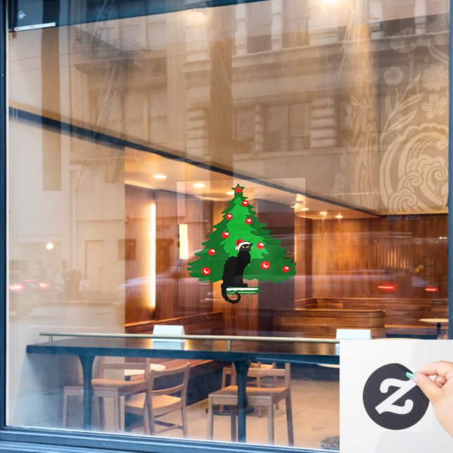 Vinilos Para Cristales Navidades de Chat Noir (Ventana de cafetería)
