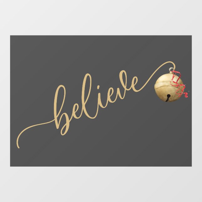 Vinilos Para Cristales Navidades de Classy BELIEVE Jingle Bell (Hoja)