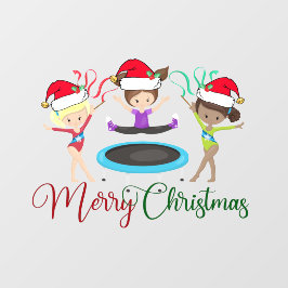 Vinilos Para Cristales Navidades de gimnasia educan a Chicas de gimnastas