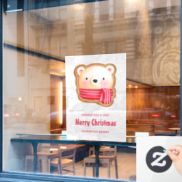 Vinilos Para Cristales Navidades de la bufanda roja y las mejillas rosada