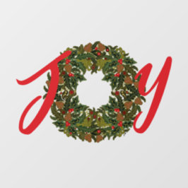 Vinilos Para Cristales Navidades de Paisley Navidades Wreath JOY
