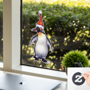 Vinilos Para Cristales Navidades de pingüino festivo