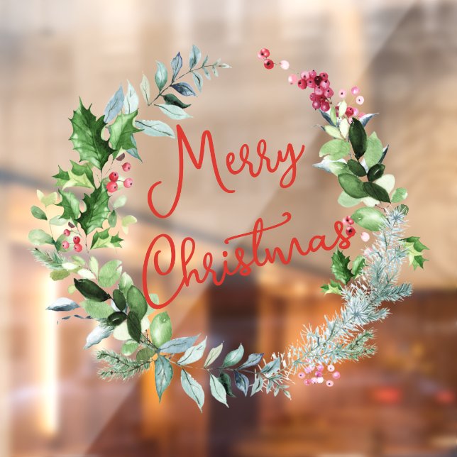 Vinilos Para Cristales Navidades de PixDezines Llamado de ventana de flec (Hoja 2)