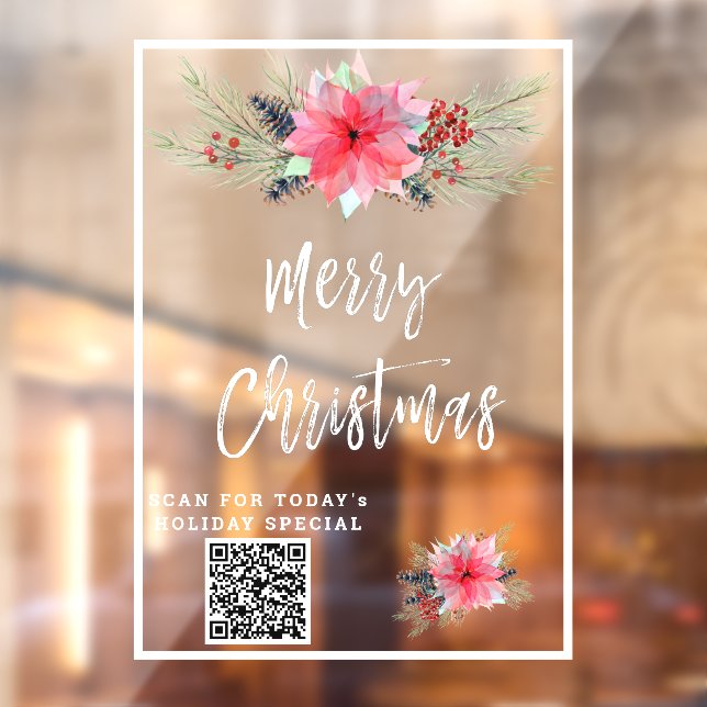 Vinilos Para Cristales *~* Navidades de Poinsettia promocional AP20 (Hoja 2)