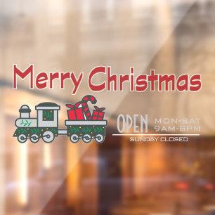 Vinilos Para Cristales Navidades del logotipo de Toy Store Business perso