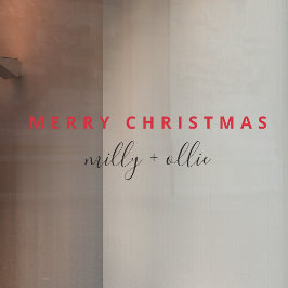 Vinilos Para Cristales Navidades elegantes | Rojo y blanco moderno de mod