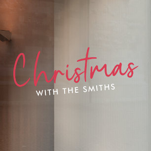 Vinilos Para Cristales Navidades familiares   Nombre de la familia Minima
