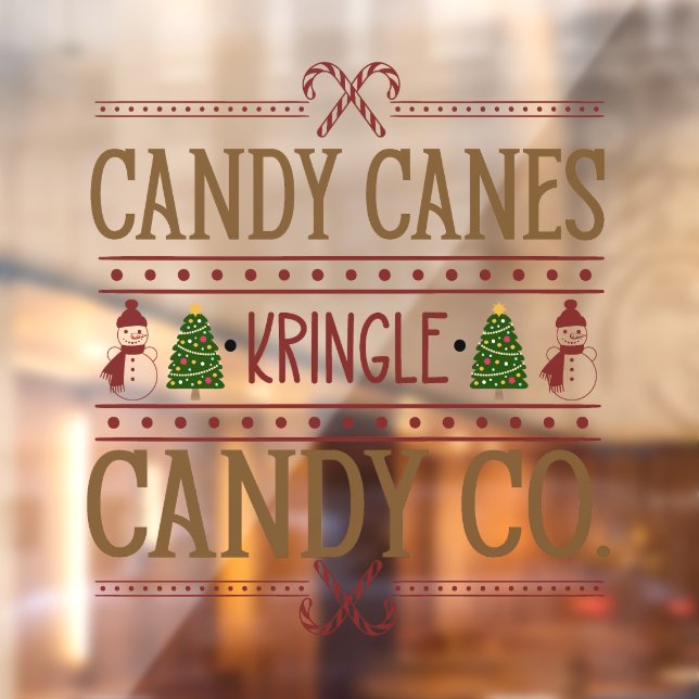 Vinilos Para Cristales Navidades festivos compañía de dulces Kringle (Hoja 2)