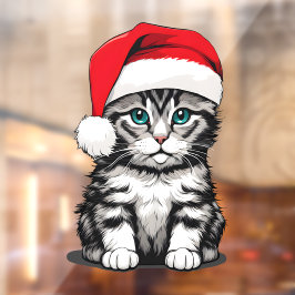 Vinilos Para Cristales Navidades gatitos