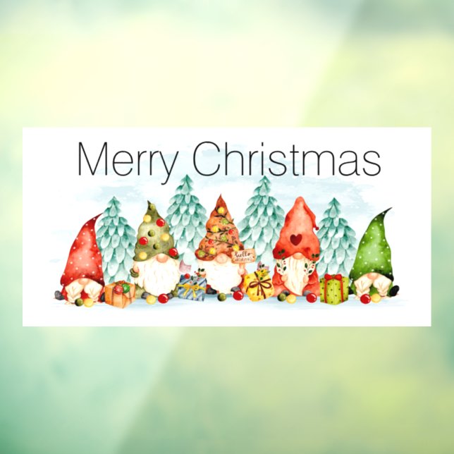 Vinilos Para Cristales Navidades Gnomes Window Cling (Hoja 3)