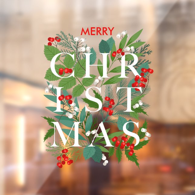 Vinilos Para Cristales NAVIDADES Greenery Berries Holiday (Hoja 2)