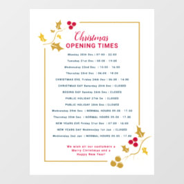 Vinilos Para Cristales Navidades horarios de apertura de negocios, oro ro