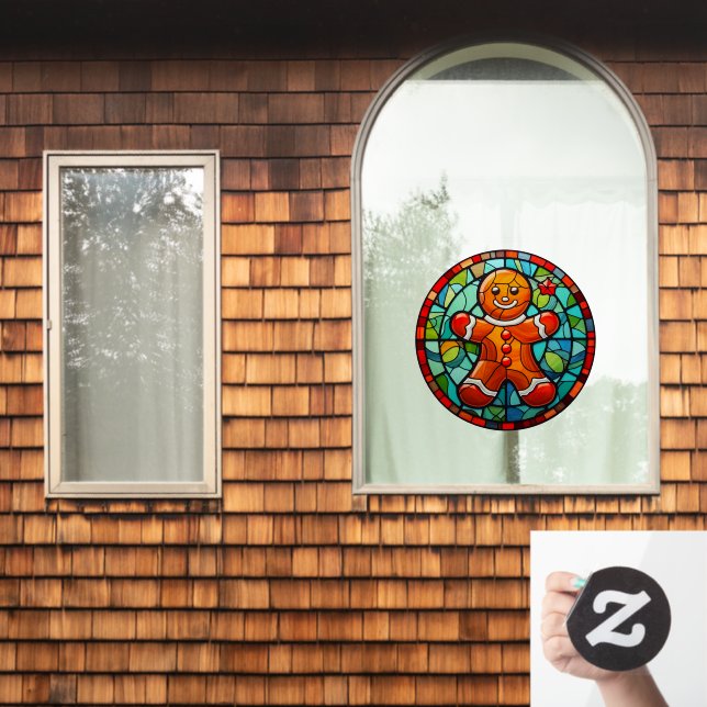 Vinilos Para Cristales Navidades horneando al hombre del pan de jengibre (Ventana de inicio)