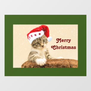Vinilos Para Cristales Navidades Kitten Window Cling