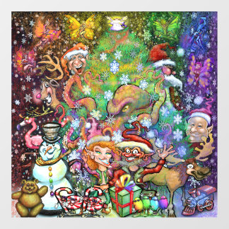 Vinilos Para Cristales Navidades mágicos del arcoiris