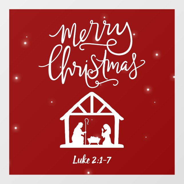 Vinilos Para Cristales Navidades Natividad Feliz Navidad (Hoja)