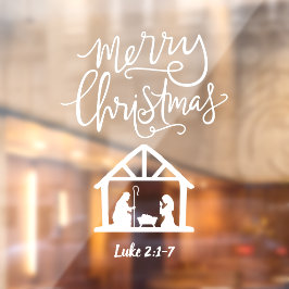 Vinilos Para Cristales Navidades Natividad Feliz Navidad Blanco