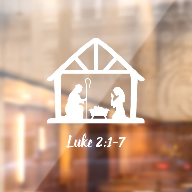 Vinilos Para Cristales Navidades Natividad Manger Scripting (Hoja 2)