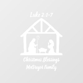 Vinilos Para Cristales Navidades Natividad Manger Scripting Nombre de fam