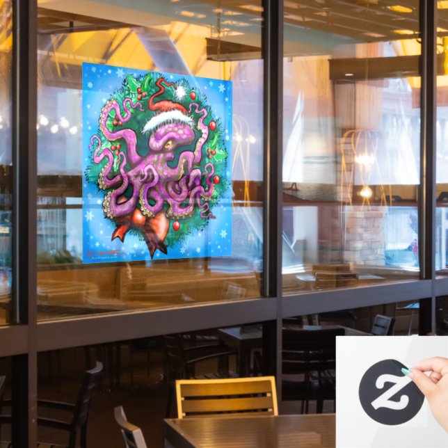 Vinilos Para Cristales Navidades Octopus Window Cling (ventana del restaurante)