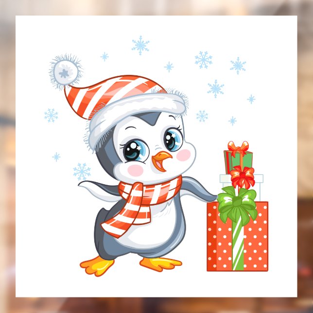 Vinilos Para Cristales Navidades Penguin Window Cling (Hoja 2)