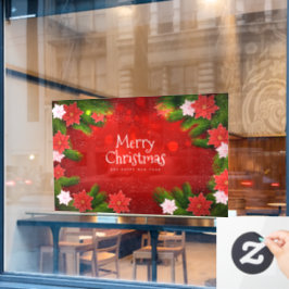 Vinilos Para Cristales Navidades Poinsettias