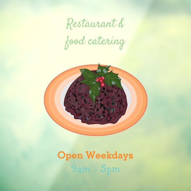 Vinilos Para Cristales Navidades pudding personalizado ilustracion (Hoja 3)