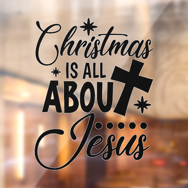 Vinilos Para Cristales Navidades religiosos Jesús arte de palabras (Hoja 2)