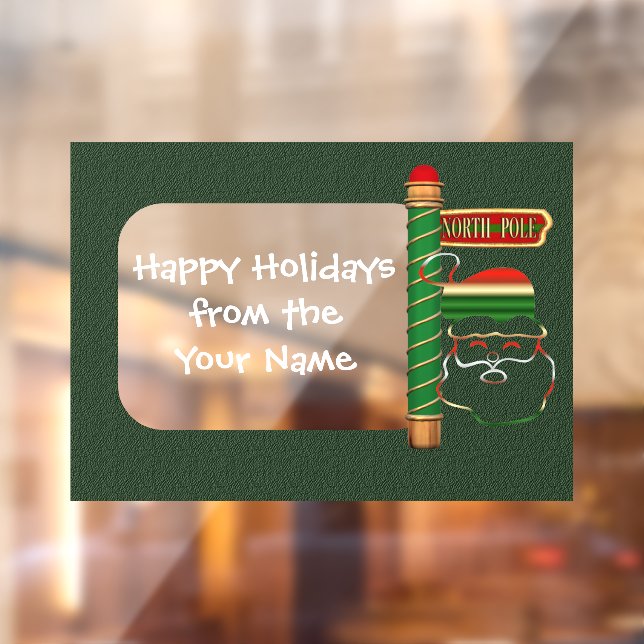 Vinilos Para Cristales Navidades Santa Face Holiday Personalizado (Hoja 2)