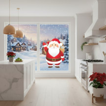 Navidades Santa Window Cling