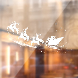 Vinilos Para Cristales Navidades Silhouette Santa Claus Sleigh Reindeer